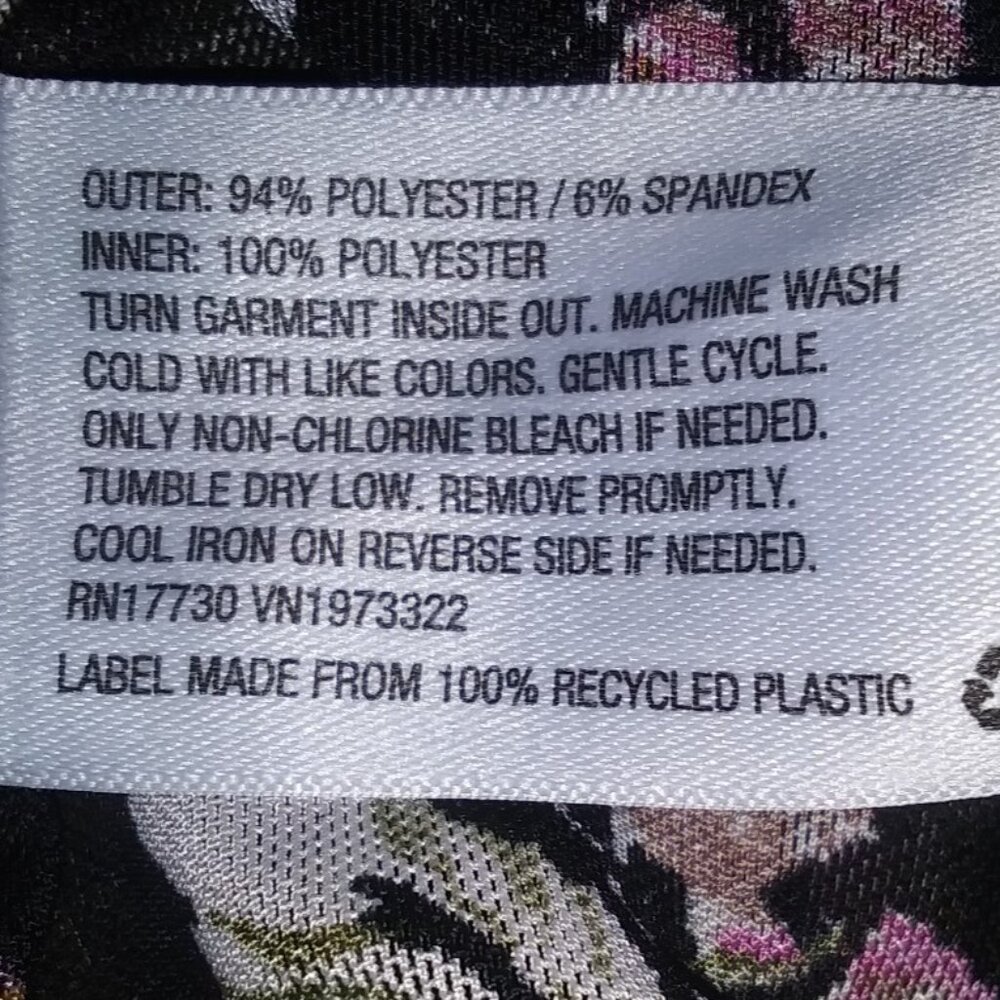 Wild Fable Women's Green Floral Long Sleeve Keyhole Cinched Sheer Dress Size L - Picture 7 of 10